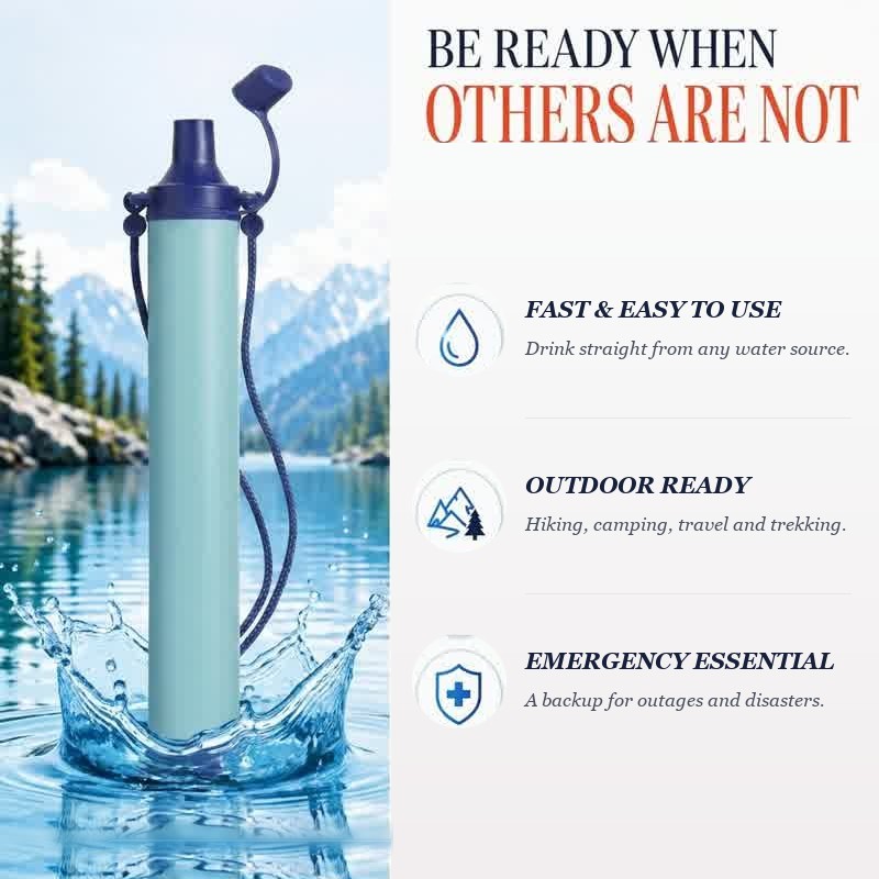 Be ready when others are not - portable water filter benefits for hiking, travel and emergencies