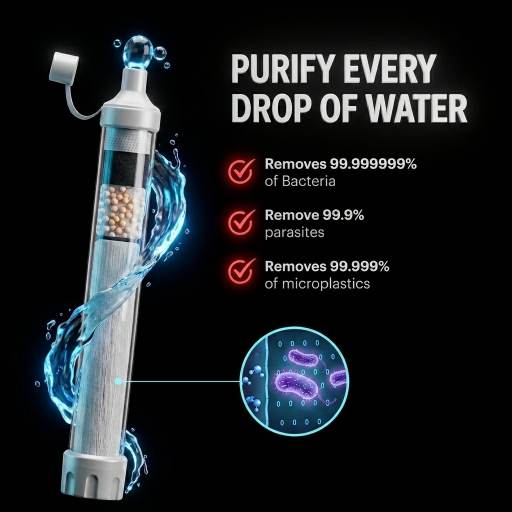 Virelx AquaGuard™ Portable Water Filter Straw